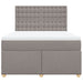 Pat box spring cu saltea, gri taupe, 140x200 cm, textil - WALTI WALTI