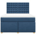 Pat box spring cu saltea, albastru, 140x200 cm, textil - WALTI WALTI