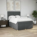 Pat box spring cu saltea, gri închis, 140x200 cm, textil - WALTI WALTI