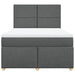 Pat box spring cu saltea, gri închis, 140x200 cm, textil - WALTI WALTI