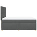 Pat box spring cu saltea, gri închis, 140x200 cm, textil - WALTI WALTI