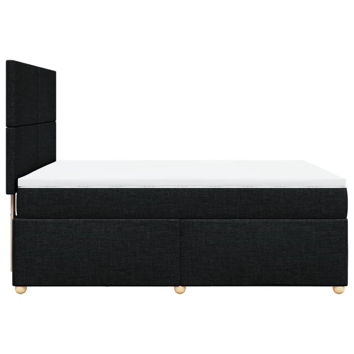Pat box spring cu saltea, negru, 140x200 cm, textil - WALTI WALTI