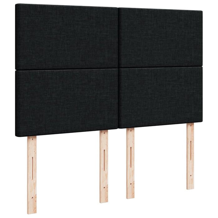 Pat box spring cu saltea, negru, 140x200 cm, textil - WALTI WALTI