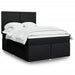 Pat box spring cu saltea, negru, 140x200 cm, textil - WALTI WALTI