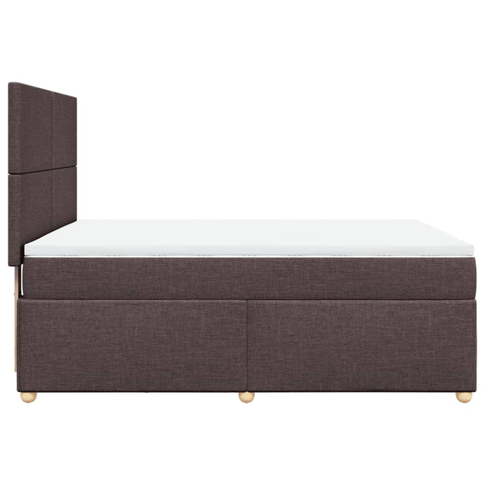Pat continental cu saltea, maro închis, 140x200 cm, textil - WALTI WALTI