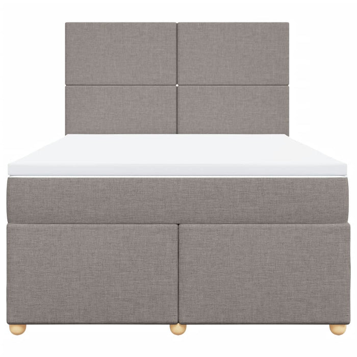 Pat continental cu saltea gri taupe 140x200 cm material textil - WALTI WALTI