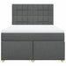 Pat box spring cu saltea, gri închis, 140x200 cm, textil - WALTI WALTI
