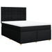 Pat box spring cu saltea, negru, 140x200 cm, textil - WALTI WALTI