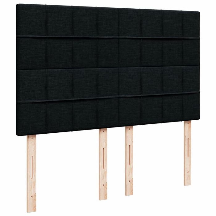 Pat box spring cu saltea, negru, 140x200 cm, textil - WALTI WALTI