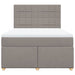 Pat continental cu saltea gri taupe 140x200 cm material textil - WALTI WALTI