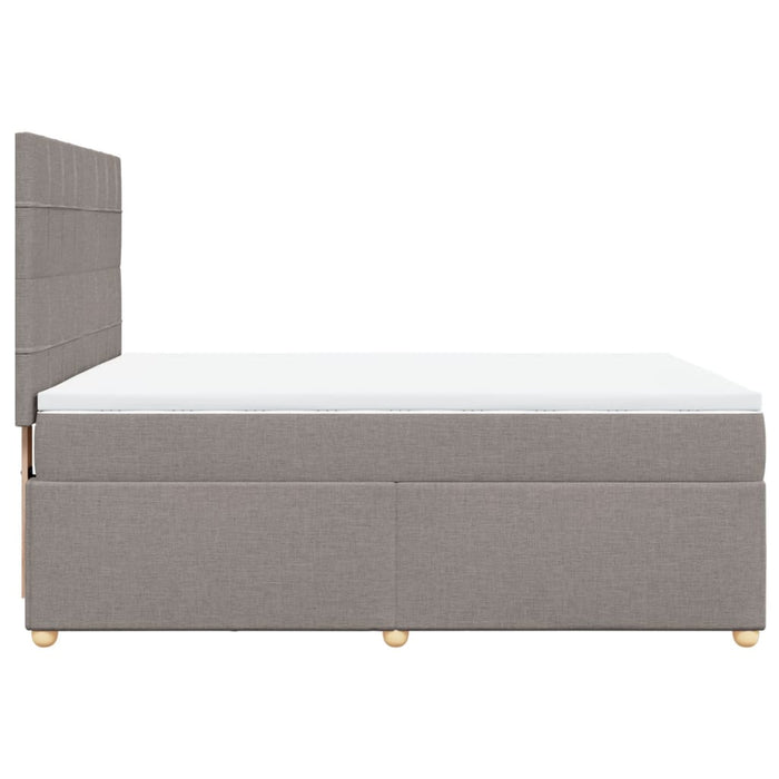 Pat continental cu saltea gri taupe 140x200 cm material textil - WALTI WALTI