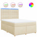 Pat continental cu saltea, crem, 140x200 cm, material textil - WALTI WALTI