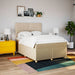 Pat continental cu saltea, crem, 140x200 cm, material textil - WALTI WALTI