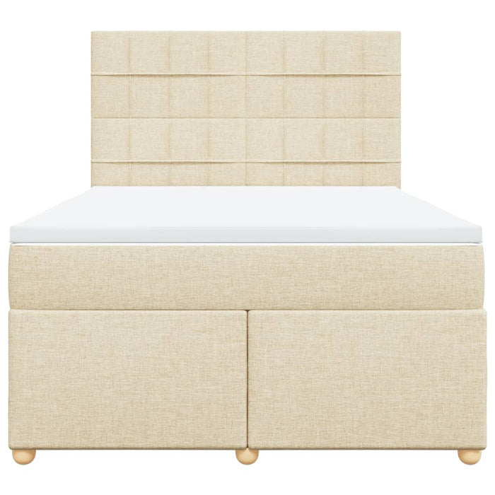 Pat continental cu saltea, crem, 140x200 cm, material textil - WALTI WALTI