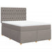 Pat continental cu saltea gri taupe 140x200 cm material textil - WALTI WALTI