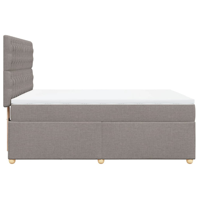 Pat continental cu saltea gri taupe 140x200 cm material textil - WALTI WALTI