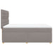 Pat continental cu saltea gri taupe 140x200 cm material textil - WALTI WALTI