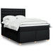 Pat box spring cu saltea, negru, 140x200 cm, textil - WALTI WALTI