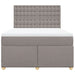 Pat continental cu saltea gri taupe 140x200 cm material textil - WALTI WALTI