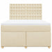 Pat continental cu saltea, crem, 140x200 cm, material textil - WALTI WALTI