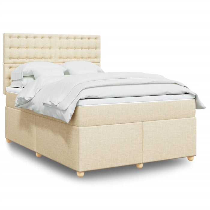 Pat continental cu saltea, crem, 140x200 cm, material textil - WALTI WALTI