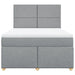 Pat continental cu saltea, gri deschis, 160x200 cm, textil - WALTI WALTI