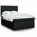 Pat box spring cu saltea, negru, 160x200 cm, textil - WALTI WALTI
