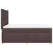 Pat box spring cu saltea, maro închis, 160x200 cm, textil - WALTI WALTI