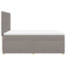 Pat box spring cu saltea, gri taupe, 160x200 cm material textil - WALTI WALTI