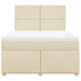 Pat box spring cu saltea, crem, 160x200 cm, material textil - WALTI WALTI