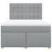 Pat continental cu saltea, gri deschis, 160x200 cm, textil - WALTI WALTI