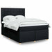 Pat box spring cu saltea, negru, 160x200 cm, textil - WALTI WALTI