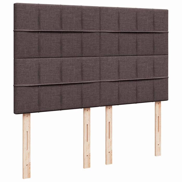 Pat box spring cu saltea, maro închis, 160x200 cm, textil WALTI