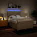 Pat box spring cu saltea, crem, 160x200 cm, material textil - WALTI WALTI