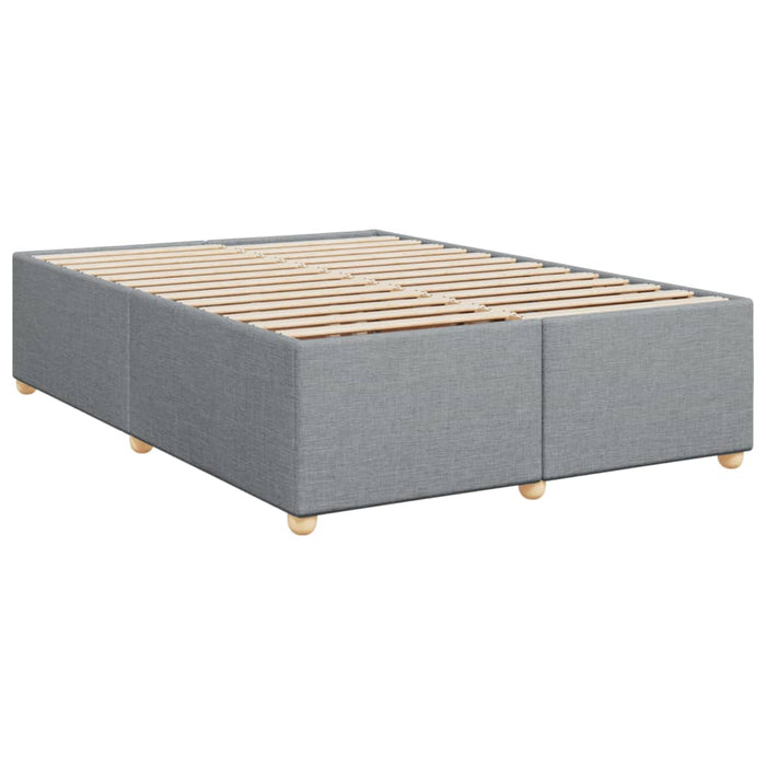 Pat continental cu saltea, gri deschis, 160x200 cm, textil - WALTI WALTI