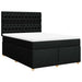 Pat box spring cu saltea, negru, 160x200 cm, textil - WALTI WALTI