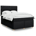 Pat box spring cu saltea, negru, 160x200 cm, textil - WALTI WALTI
