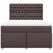 Pat box spring cu saltea, maro închis, 160x200 cm, textil - WALTI WALTI