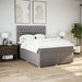 Pat box spring cu saltea, gri taupe, 160x200 cm material textil - WALTI WALTI