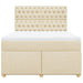 Pat box spring cu saltea, crem, 160x200 cm, material textil - WALTI WALTI