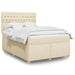 Pat box spring cu saltea, crem, 160x200 cm, material textil - WALTI WALTI