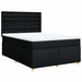 Pat box spring cu saltea, negru, 160x200 cm, textil - WALTI WALTI