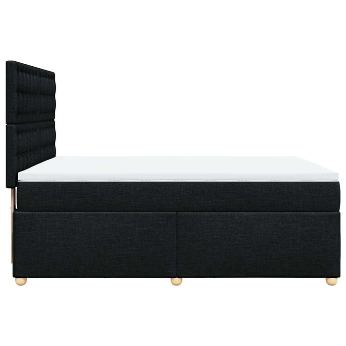 Pat box spring cu saltea, negru, 160x200 cm, textil - WALTI WALTI