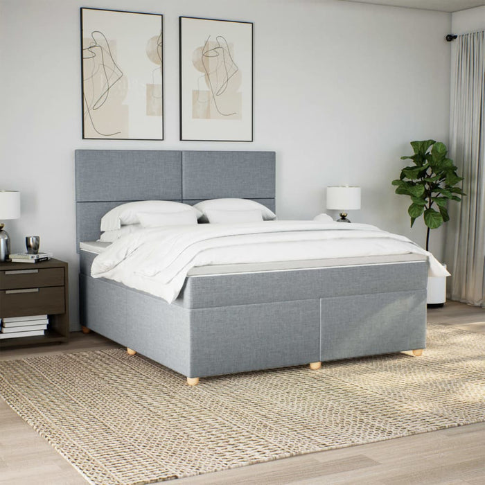 Pat continental, gri deschis, 180x200 cm, material textil - WALTI WALTI