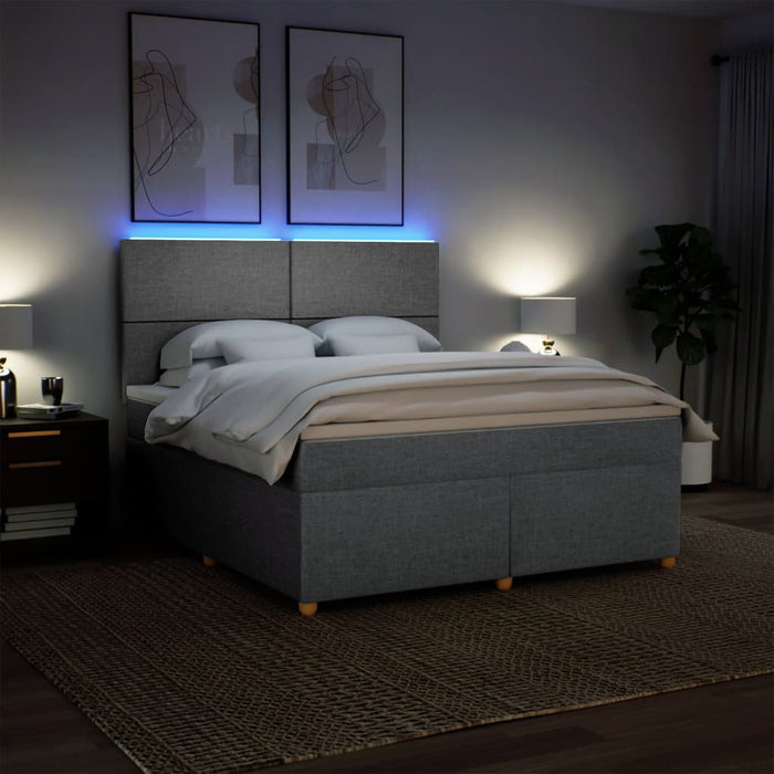 Pat continental, gri deschis, 180x200 cm, material textil - WALTI WALTI