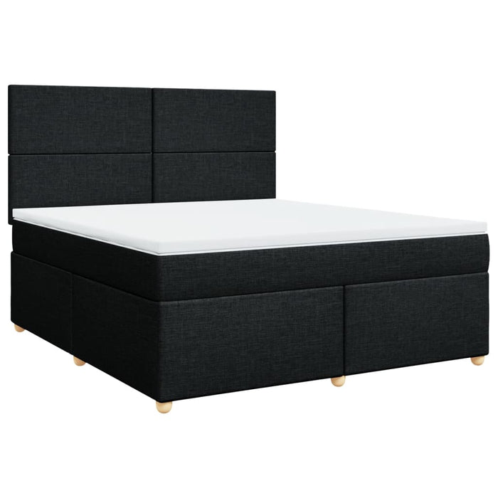 Pat box spring cu saltea, negru, 180x200 cm, catifea - WALTI WALTI