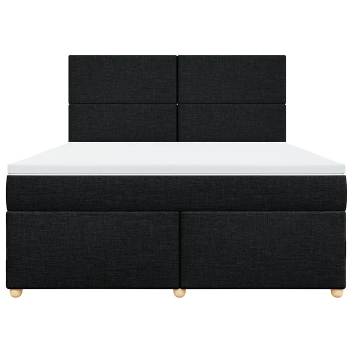 Pat box spring cu saltea, negru, 180x200 cm, catifea - WALTI WALTI