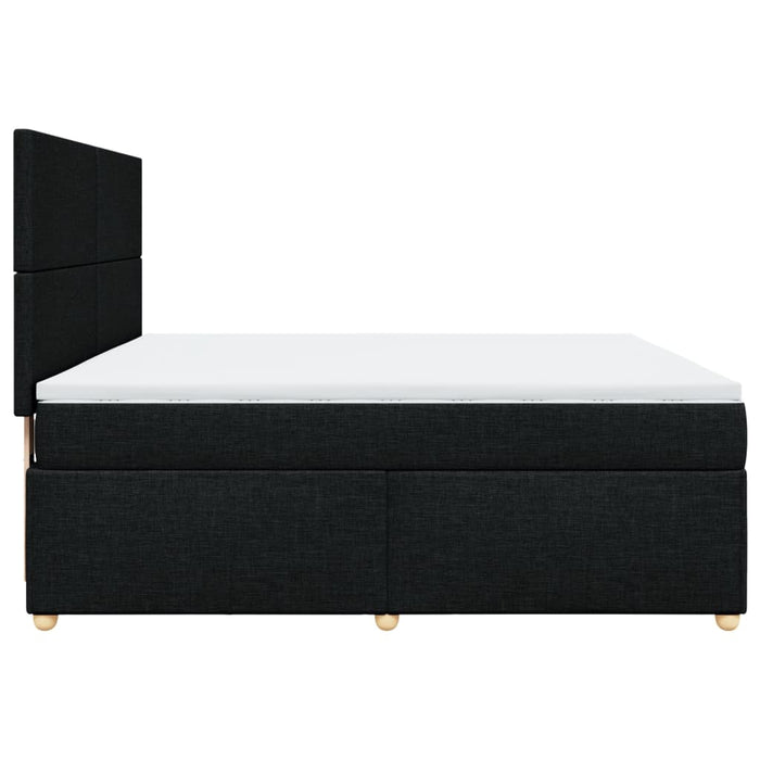 Pat box spring cu saltea, negru, 180x200 cm, catifea - WALTI WALTI