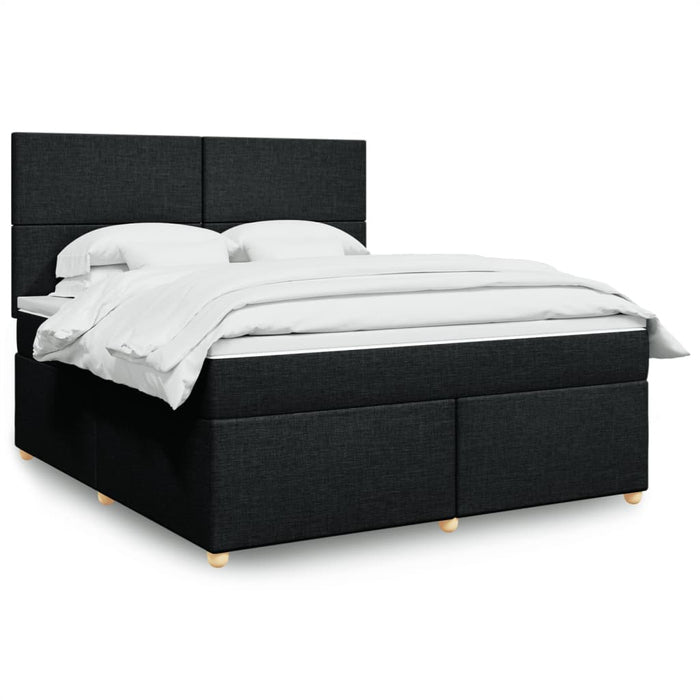 Pat box spring cu saltea, negru, 180x200 cm, catifea - WALTI WALTI