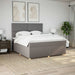 Pat continental cu saltea, gri taupe, 180x200 cm, textil - WALTI WALTI